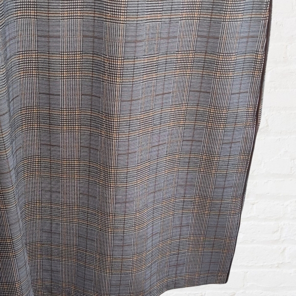 Soyaconcept Glen checkered dress with back zip and brown piped seam - Picture 7 of 9